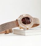 Đồng Hồ Nữ Carnival 8237L-VH-N – Mặt Nâu Cafe Sang Trọng, Máy Quartz Thụy Sĩ, Dây Mesh Cao Cấp