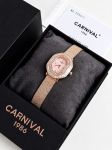Đồng Hồ Nữ Carnival 8237L-VH-HK – Mặt Hồng Khảm Sang Trọng, Máy Quartz Thụy Sĩ, Dây Mesh Cao Cấp