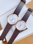Đồng Hồ Đôi Calvin Klein Minimal K3M226G6 & K3M216G6 – Dây Da Nâu, Viền Gold, Mặt Trắng Thanh Lịch