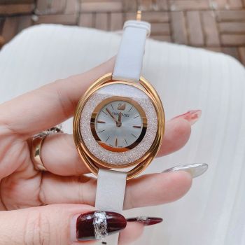 Đồng Hồ Nữ Swarovski Crystalline Oval Watch 5230946 Màu Trắng - Vẻ Đẹp Trang Sức Thụy Sĩ Sang Trọng Và Tinh Tế
