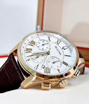 Đồng Hồ Bulova 97B169 Nam Chronograph Dây Da