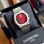 Đồng Hồ Carnival 8128G Automatic Japan – Open Heart Dáng Vuông, Phong Cách Thể Thao Sang Trọng
