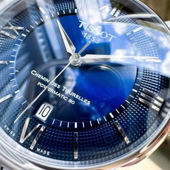 Đồng Hồ Tissot Chemin des Tourelles Powermatic 80 T139.807.11.048.00 – Mặt Xanh 39mm, Kính Sapphire