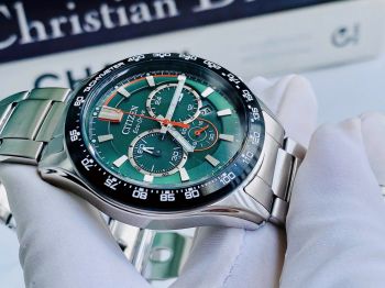 Đồng Hồ Nam Citizen Eco-Drive Chronograph CA4488-52X – Mặt Xanh Lá Cuốn Hút, Máy Eco-Drive