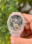 Đồng Hồ Agelocer Tourbillon 9101S11 – Vỏ full Sapphire Trong Suốt, Flying Tourbillon, Trữ Cót 80 Giờ