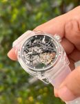 Đồng Hồ Agelocer Tourbillon 9101S11 – Vỏ full Sapphire Trong Suốt, Flying Tourbillon, Trữ Cót 80 Giờ
