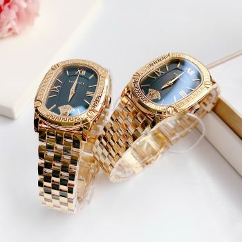 Đồng hồ Versace Couture demi gold mặt xanh – Thiết kế sang trọng chuẩn Swiss Made, bản hiếm đáng sở hữu