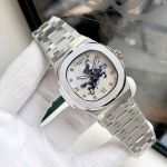 Đồng hồ Carnival 8160G Ngựa mặt vân xà cừ – Phiên bản thép trắng giới hạn Tết Bính Ngọ 2026 dây thép