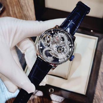 Đồng hồ Hanboro HBR-1018 Dragon – Tuyệt tác rồng 3D phong thủy, thiết kế vòm độc đáo dành cho giới sưu tầm