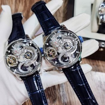Đồng hồ Hanboro HBR-1018 Dragon – Tuyệt tác rồng 3D phong thủy, thiết kế vòm độc đáo dành cho giới sưu tầm