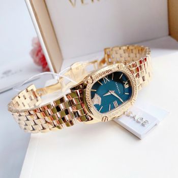 Đồng hồ Versace Couture demi gold mặt xanh – Thiết kế sang trọng chuẩn Swiss Made, bản hiếm đáng sở hữu
