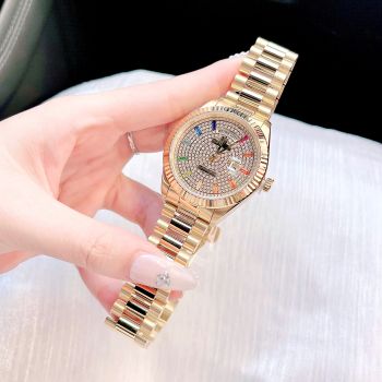 Đồng Hồ Franklin FL5222 Full Pha Lê Demi Silver – Thiết Kế Sang Trọng Tựa Hublot Pave Đẳng Cấp Luxury