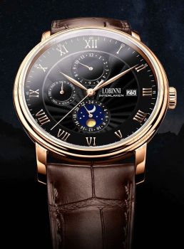 Đồng hồ LOBINNI REF.1023 SUN & MOON: Thanh lịch – Chuẩn men – Đậm cá tính | Thiết kế cơ Automatic đẳng cấp dành cho quý ông hiện đại