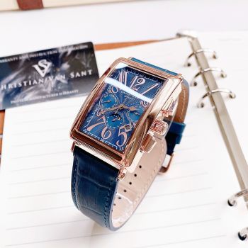 Đồng hồ Christian Van Sant Prodigy Automatic Blue Dial CV9142 – Thiết kế độc đáo, mặt xanh nổi bật, phong cách nam tính hiện đại