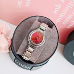 Đồng hồ Citizen Arcly Eco-Drive – Tuyệt phẩm đồng hồ Nhật Bản mặt khảm xà cừ đỏ đẳng cấp, tặng kèm dây da chính hãng