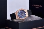 Đồng hồ Carnival 8168G-VH-DCS-DK Automatic – Sang trọng và đẳng cấp với mặt khảm trai viền Gold Rose