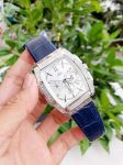 Đồng Hồ Nam JBW Echelon Quartz Silver Dial Blue Leather Men's Watch J6379C Màu Xanh Bạc