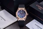 Đồng hồ Carnival 8168G-VH-DCS-DK Automatic – Sang trọng và đẳng cấp với mặt khảm trai viền Gold Rose