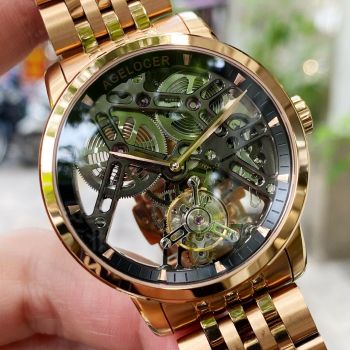 Đồng Hồ Agelocer Bosch-Tourbillon 9001D9 skeleton máy Tourbillon