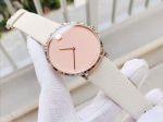 Đồng Hồ Nữ Movado Modern 47 0607388 – Mặt Hồng Phấn, Dây Trắng Ngà Tinh Tế