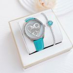 Đồng hồ nữ Guess Trendy Silver Watch 2025 – Thiết kế tinh tế, trái tim hoa đầy nữ tính