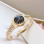 Đồng Hồ Versace Nữ Mới Nhất 2025 Greca Time Size 30mm – Chính Hãng Swiss Made, Mặt Đen Vân Độc Đáo, Dây Thép Mạ Vàng Jubilee, Sang Trọng Và Thời Thượng Chuẩn Thời Trang Ý