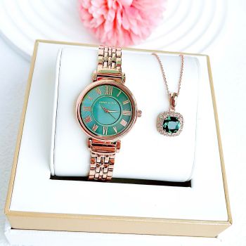 Đồng Hồ Anne Klein Green Dial Ladies Watch AK/2158GNRG