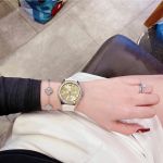 Đồng hồ MK Oversized Jessa Silver Tone & Embossed Silicone Watch Michael Kors