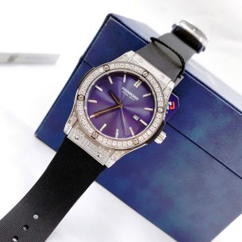 Đồng Hồ Hanboro 2025 Mặt Navy Đính Đá – Siêu Phẩm Sang Trọng Lấy Cảm Hứng Từ Hublot
