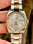 Đồng hồ Rolex Datejust 116231 – Mặt tia xám lông chuột, đính kim cương