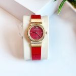 Đồng Hồ Versace Greca Logo Mini Red Dial Leather