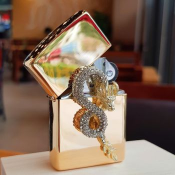 Bật lửa zippo tại Quảng Bình - Rồng Mạ Vàng 23K – Biểu tượng của quyền lực, phú quý và đẳng cấp thượng lưu