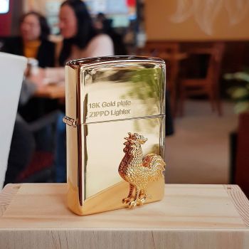 Zippo Tuổi Dậu Mạ Vàng 18K – Siêu Phẩm Mới Nhất 2025