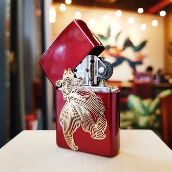 BẬT LỬA ZIPPO: CÁ CHÉP ĐỎ VƯỢT VŨ MÔN – BIỂU TƯỢNG THĂNG HOA & MAY MẮN