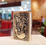 Bật lửa Zippo Kỳ lân ngậm kim tiền – Biểu tượng tài lộc và may mắn