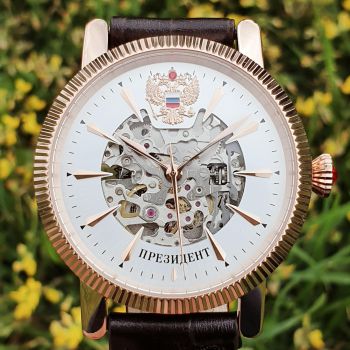 Đồng hồ tổng thống Nga skeleton vỏ mạ vàng cao cấp 25219