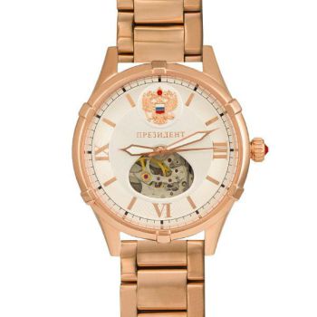 Đồng hồ Tổng thống Nga President dây thép mạ vàng 4609161_01