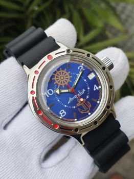Đồng hồ Nga Vostok Amphibia 420374 Dây cao su