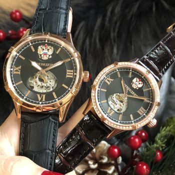 Đồng hồ Đôi Tổng thống Nga President mặt trắng hở tim DOI003