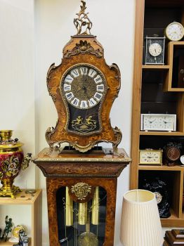 Đồng hồ Boulle cổ phong cách Louis tủ cây
