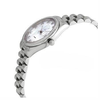 Đồng Hồ Nữ GV2 By Gevril 12425B Women's Turin Swiss Diamond Watch Màu Bạc Trắng