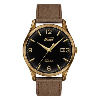 Đồng Hồ Nam Tissot Quartz Visodate T118.410.36.057.00 Màu Nâu Đen