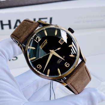 Đồng Hồ Nam Tissot Quartz Visodate T118.410.36.057.00 Màu Nâu Đen