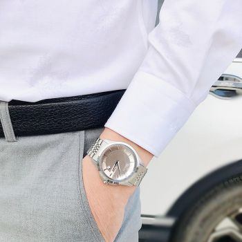 Đồng Hồ Nam Gucci G-Timeless Brown Dial Stainless Steel Mens Watch YA126310 Màu Bạc