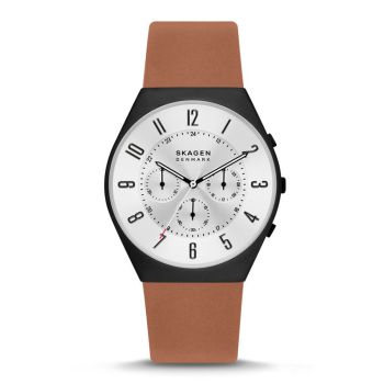 Đồng Hồ Nam Skagen Grenen Chronograph Medium Brown Leather Watch SKW6823 Màu Nâu