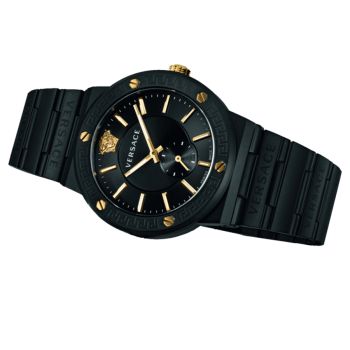 Đồng Hồ Nam Versace Greca Logo Chrono 41mm Black Màu Đen