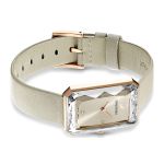 Đồng Hồ Nữ Swarovski Uptown Watch Swiss Made, Leather Strap, Grey, Rose Gold-Tone Finish 5547716 Màu Vàng Hồng