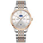 Đồng Hồ Nam I&W Carnival 528G7 Automatic Màu Bạc Phối Vàng Hồng