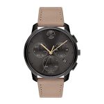 Đồng Hồ Nam Movado Bold Thin Chronograph Quartz Men's Watch 3600719 Màu Đen Xám