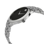 Đồng Hồ Nữ Movado Veturi Quartz Black Museum 0607415 Màu Đen Bạc